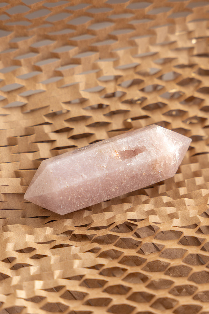 pink amethyst double terminated point