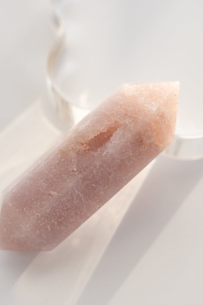 pink amethyst double terminated point