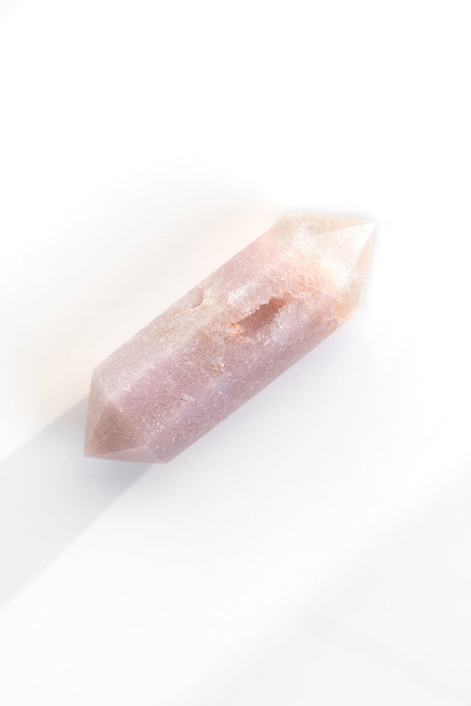 pink amethyst double terminated point