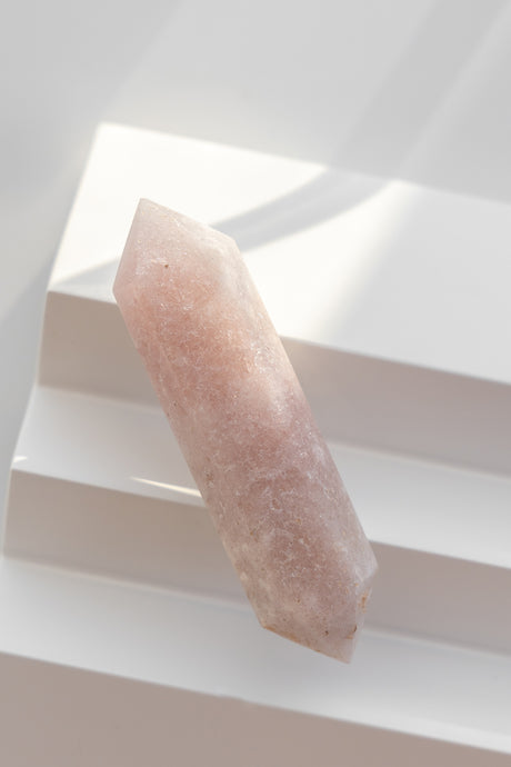 pink amethyst double terminated point