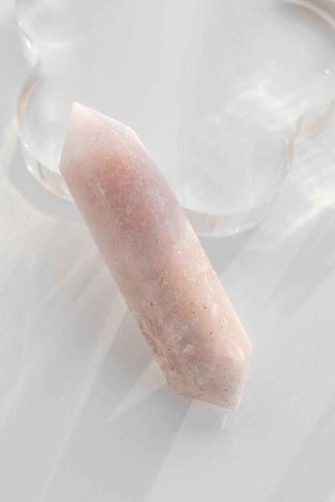 pink amethyst double terminated point