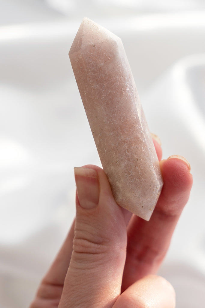 pink amethyst double terminated point