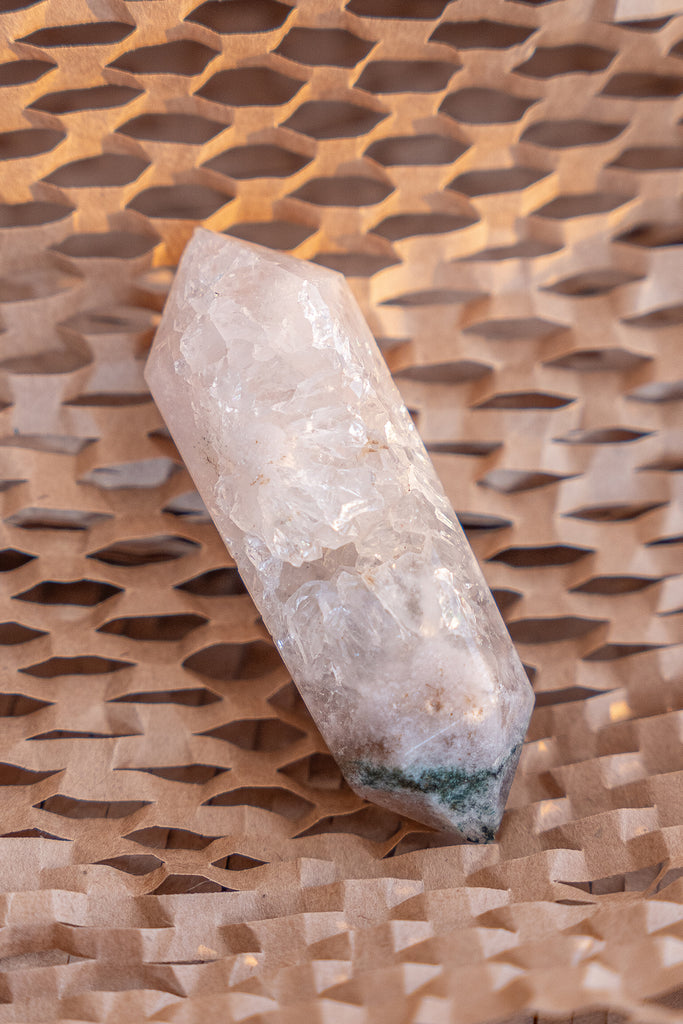 pink amethyst double terminated point