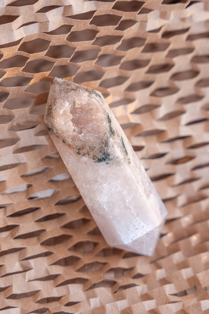 pink amethyst double terminated point