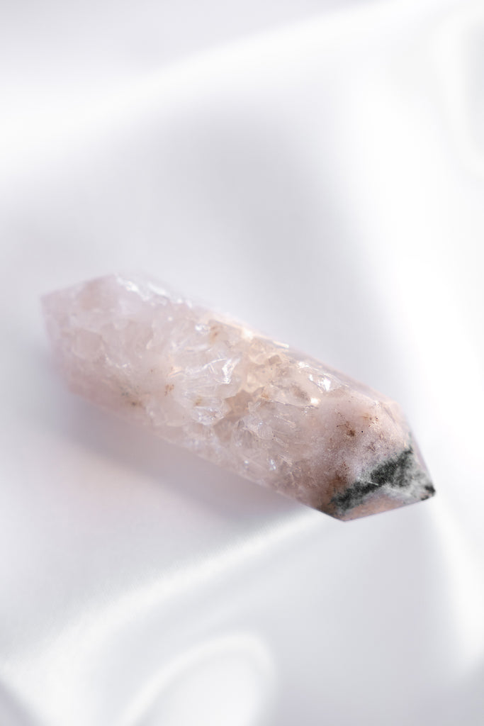 pink amethyst double terminated point