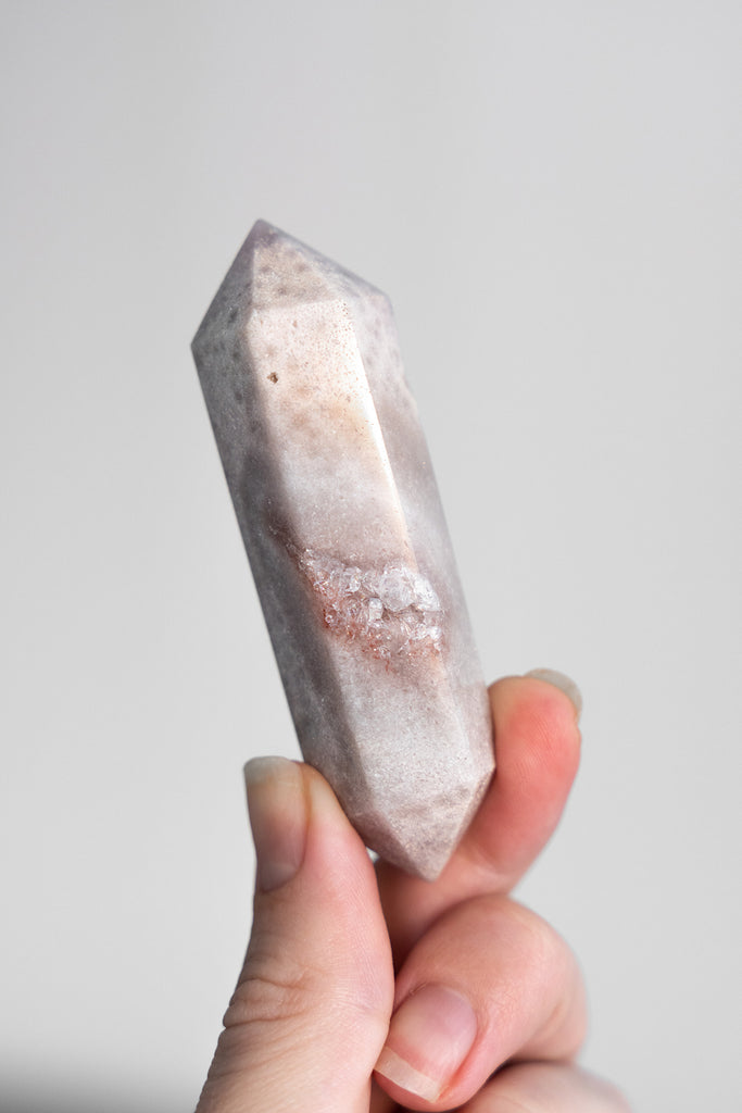 pink amethyst double terminated point