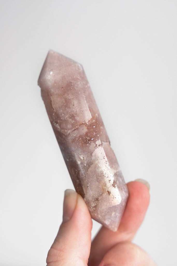 pink amethyst double terminated point