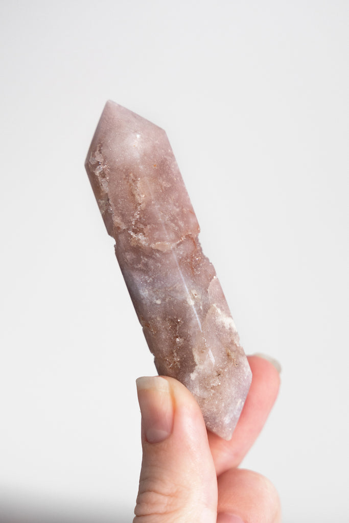 pink amethyst double terminated point