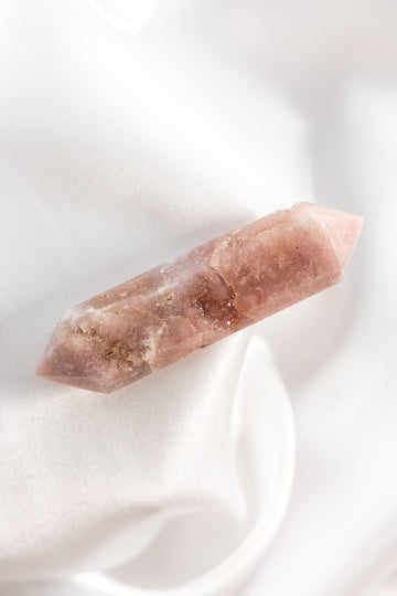pink amethyst double terminated point