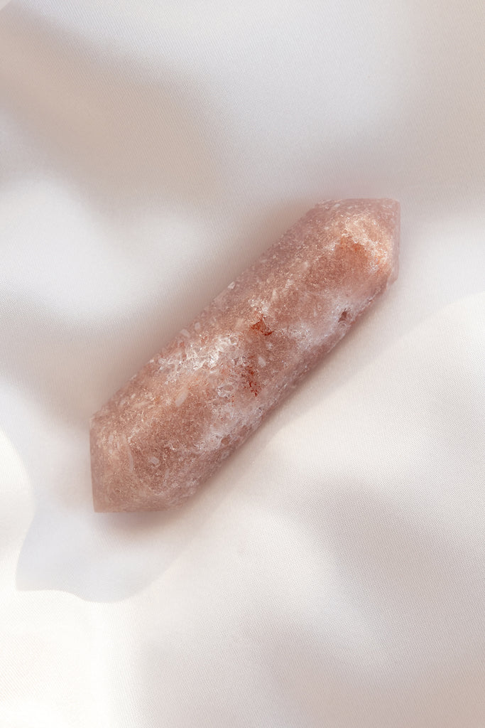 pink amethyst double terminated point