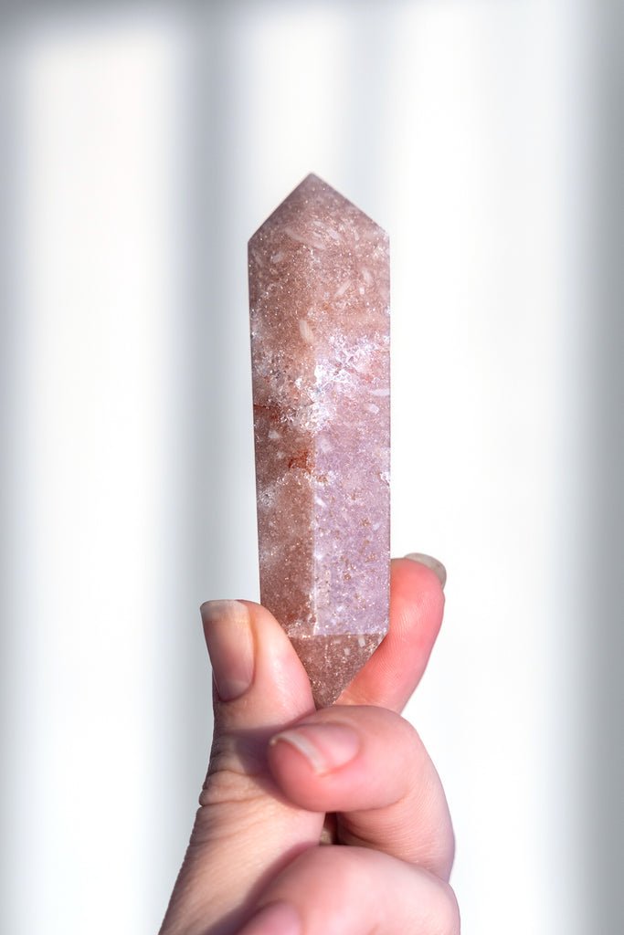 pink amethyst double terminated point