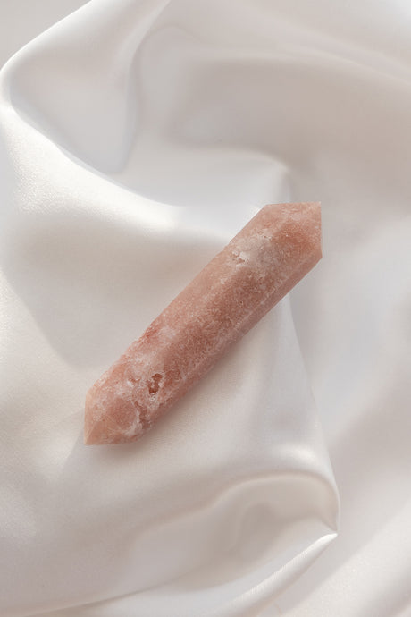 pink amethyst double terminated point