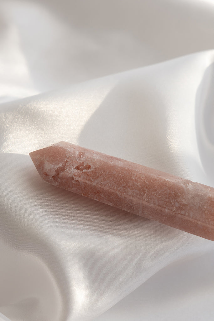 pink amethyst double terminated point