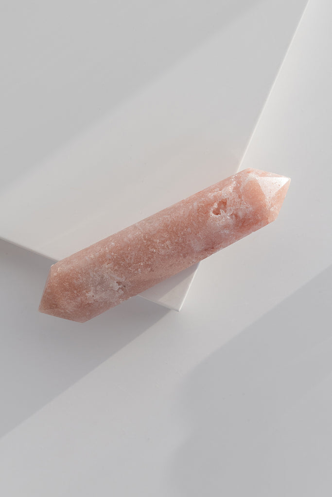 pink amethyst double terminated point