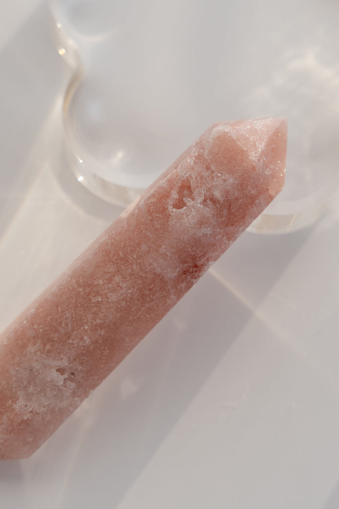 pink amethyst double terminated point