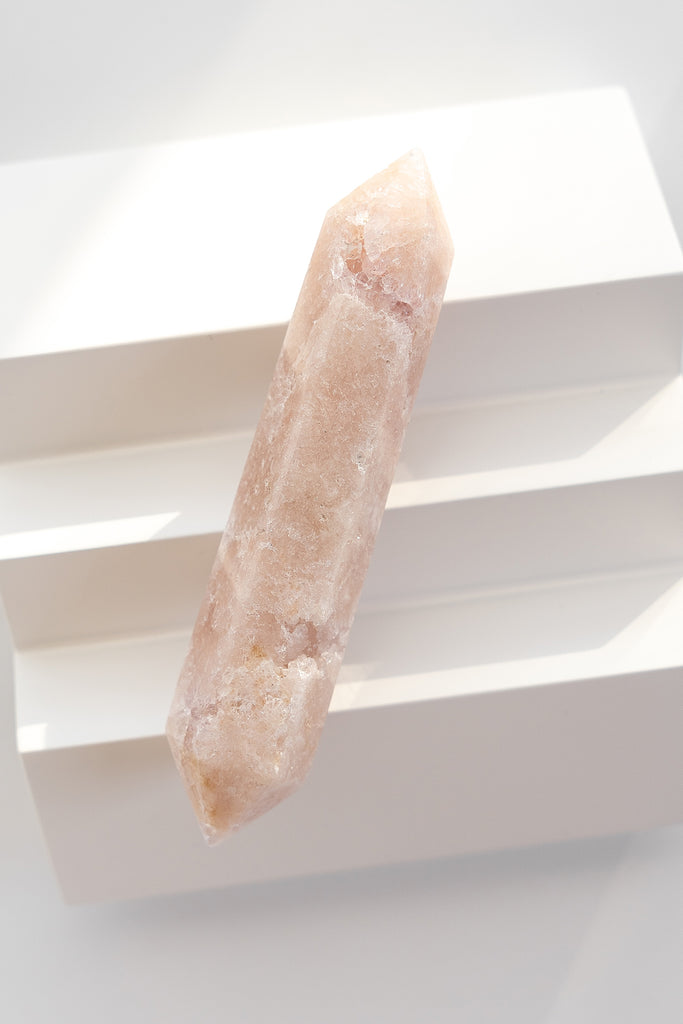 pink amethyst double terminated point