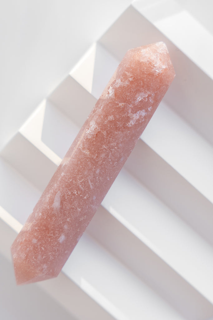 pink amethyst double terminated point