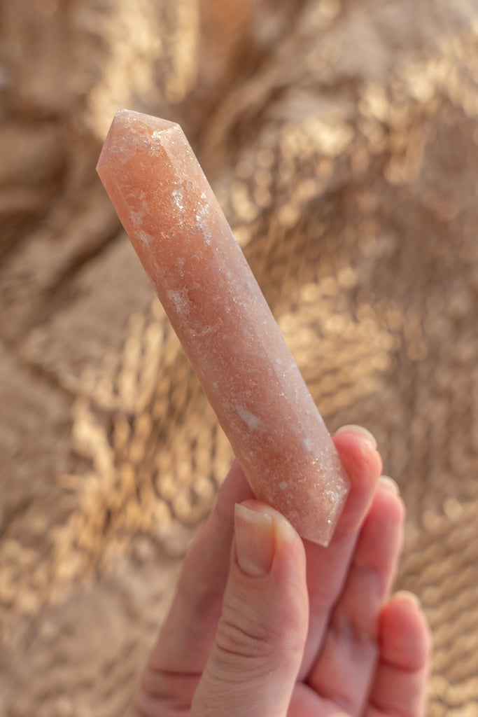 pink amethyst double terminated point