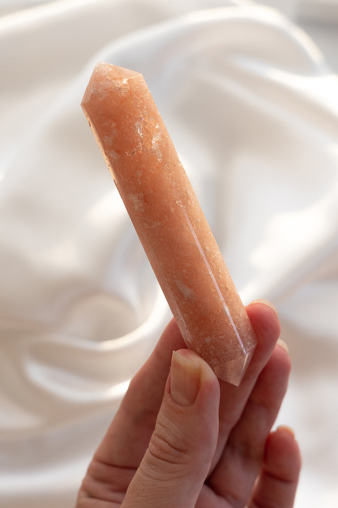 pink amethyst double terminated point