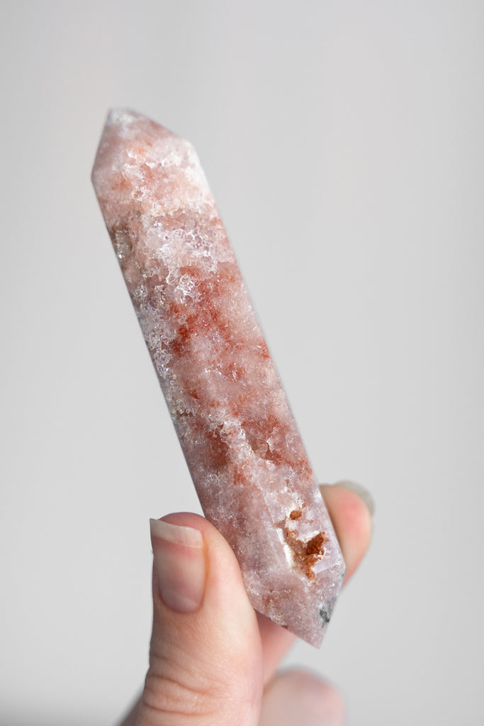 pink amethyst double terminated point