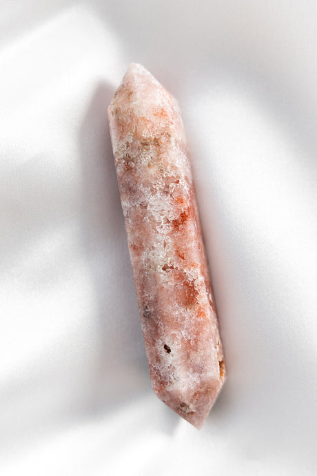 pink amethyst double terminated point