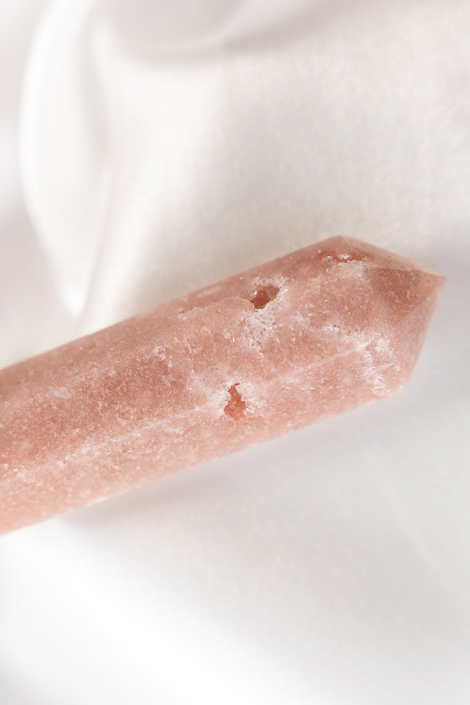 pink amethyst double terminated point