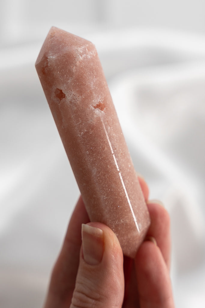 pink amethyst double terminated point