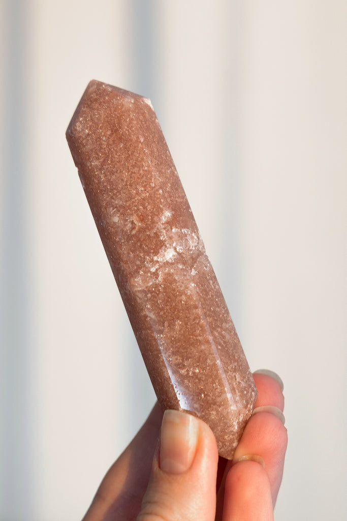 pink amethyst double terminated point