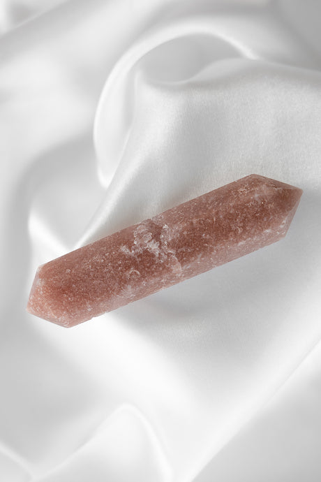 pink amethyst double terminated point