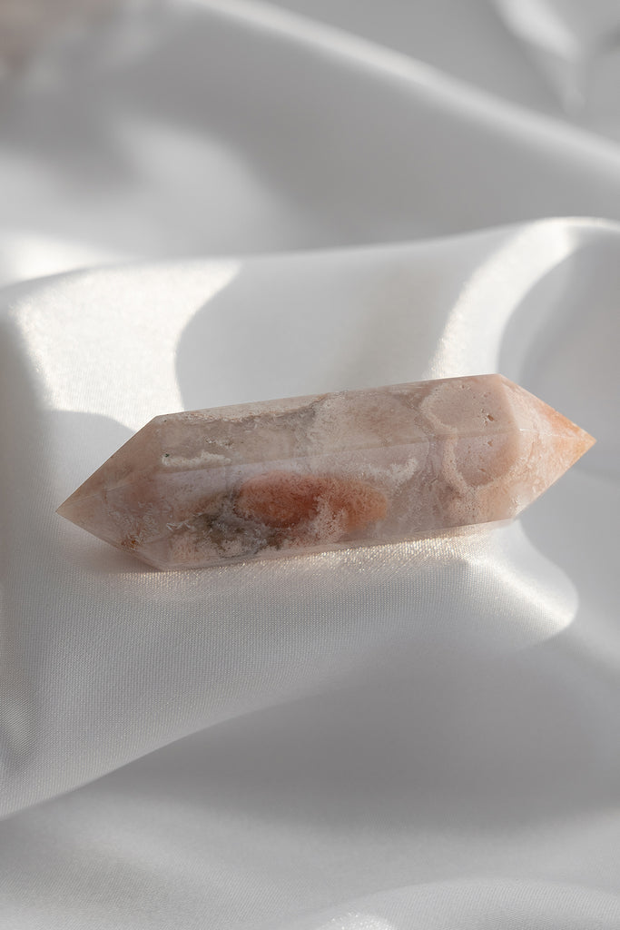 pink amethyst double terminated point