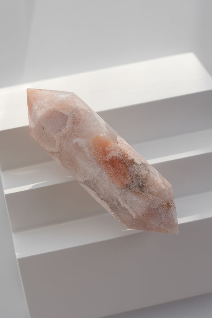 pink amethyst double terminated point