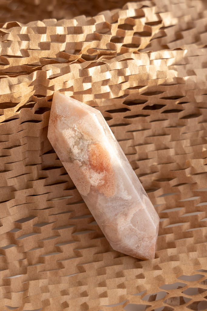 pink amethyst double terminated point