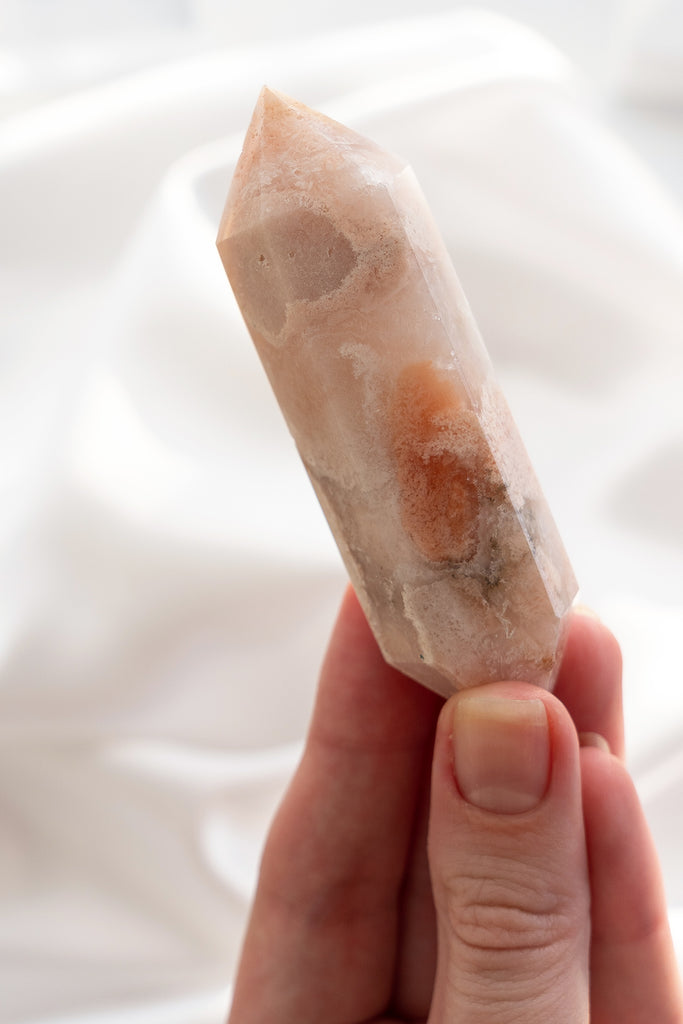 pink amethyst double terminated point