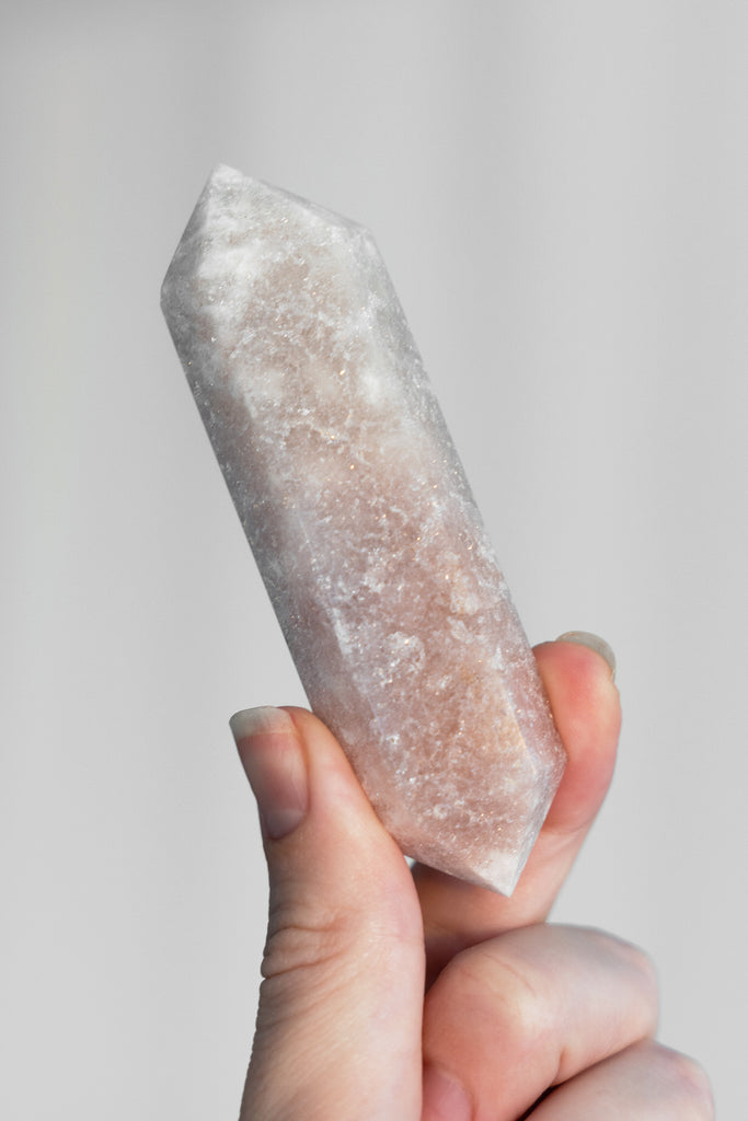 pink amethyst double terminated point