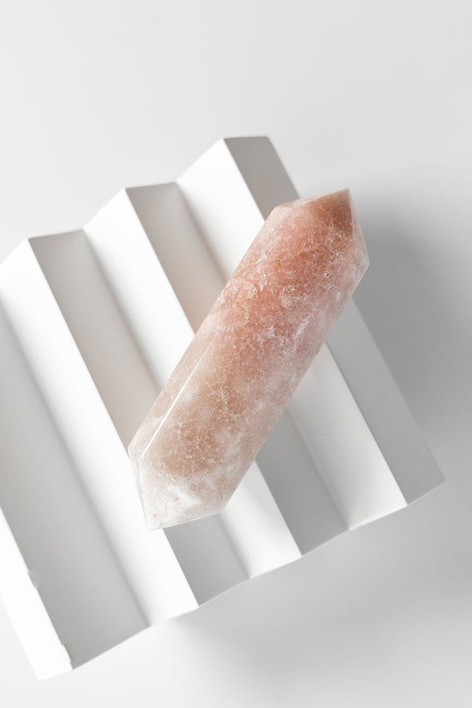 pink amethyst double terminated point