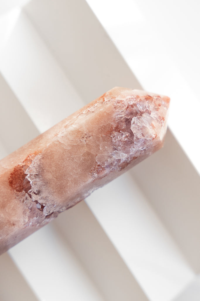 pink amethyst double terminated point