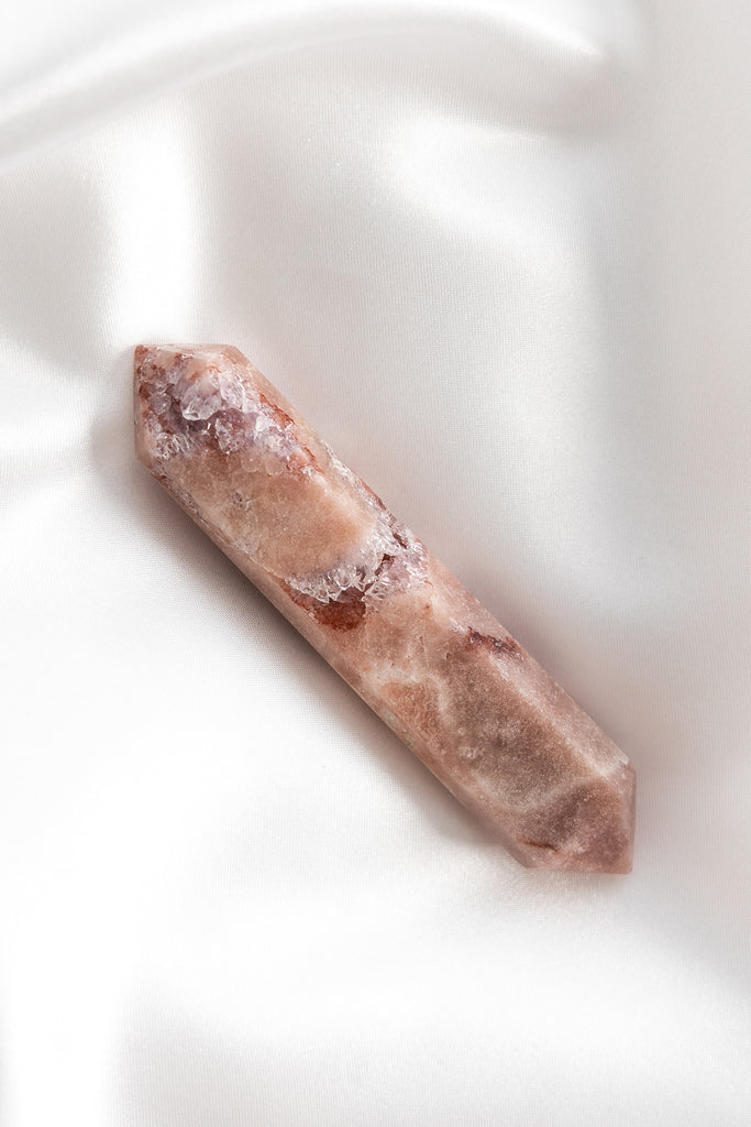 pink amethyst double terminated point