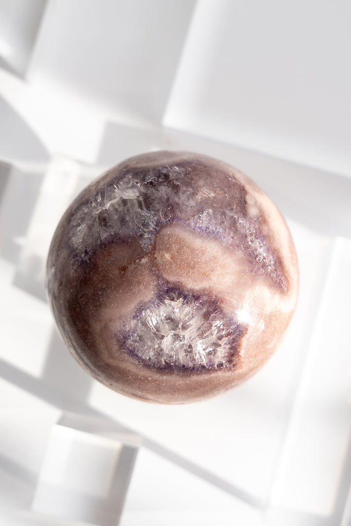 pink amethyst sphere druzy