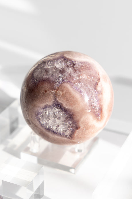 pink amethyst sphere druzy