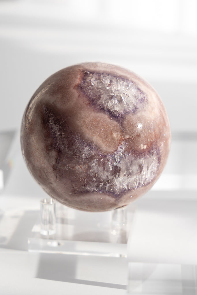 pink amethyst sphere druzy