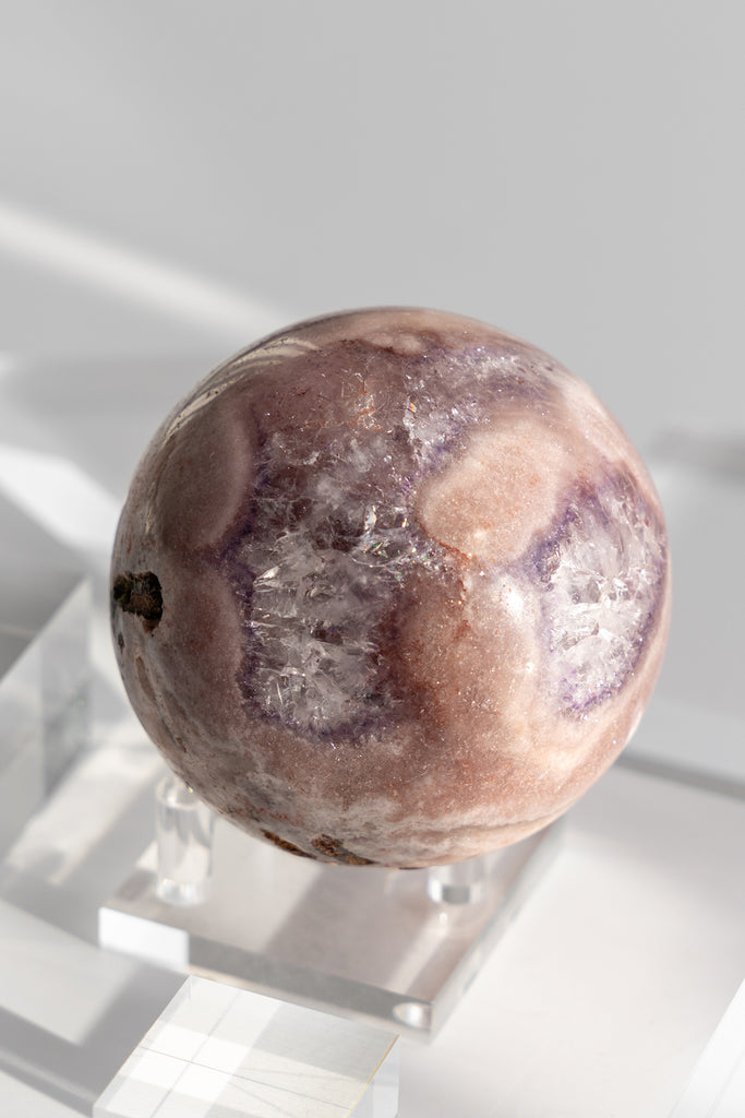 pink amethyst sphere druzy