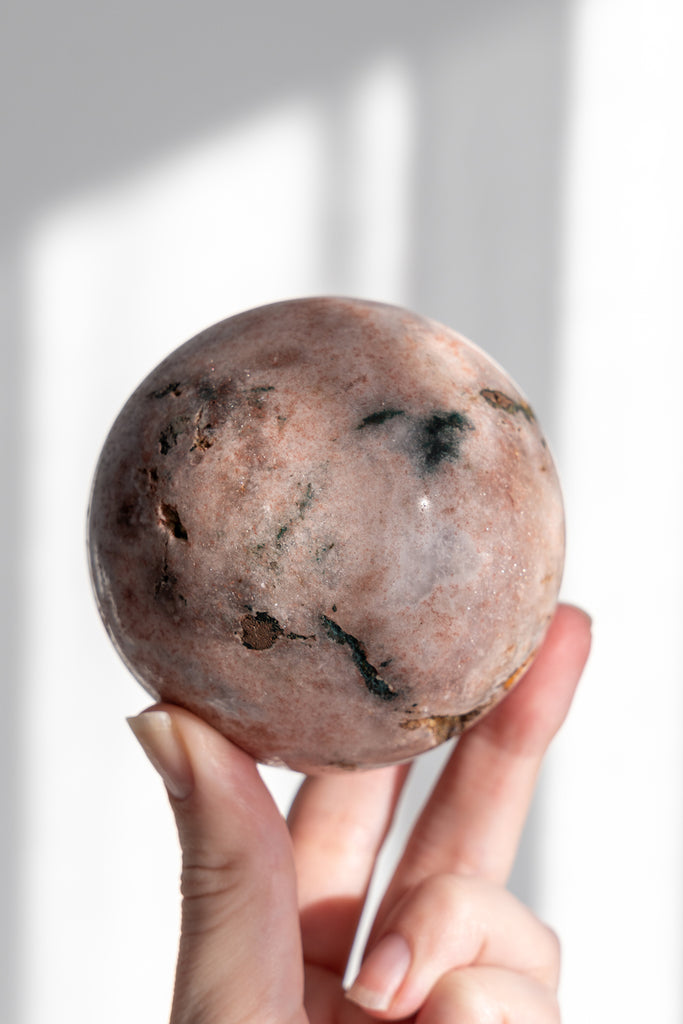 pink amethyst sphere druzy