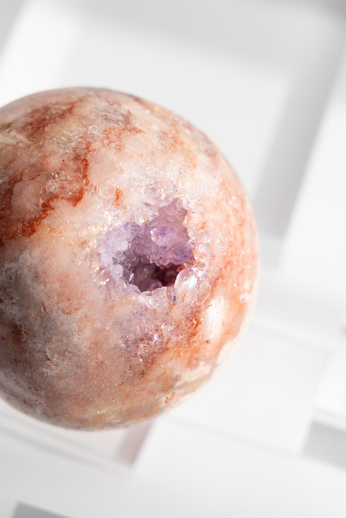 pink amethyst sphere druzy