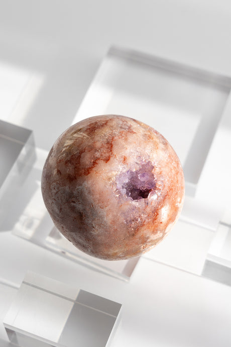 pink amethyst sphere druzy