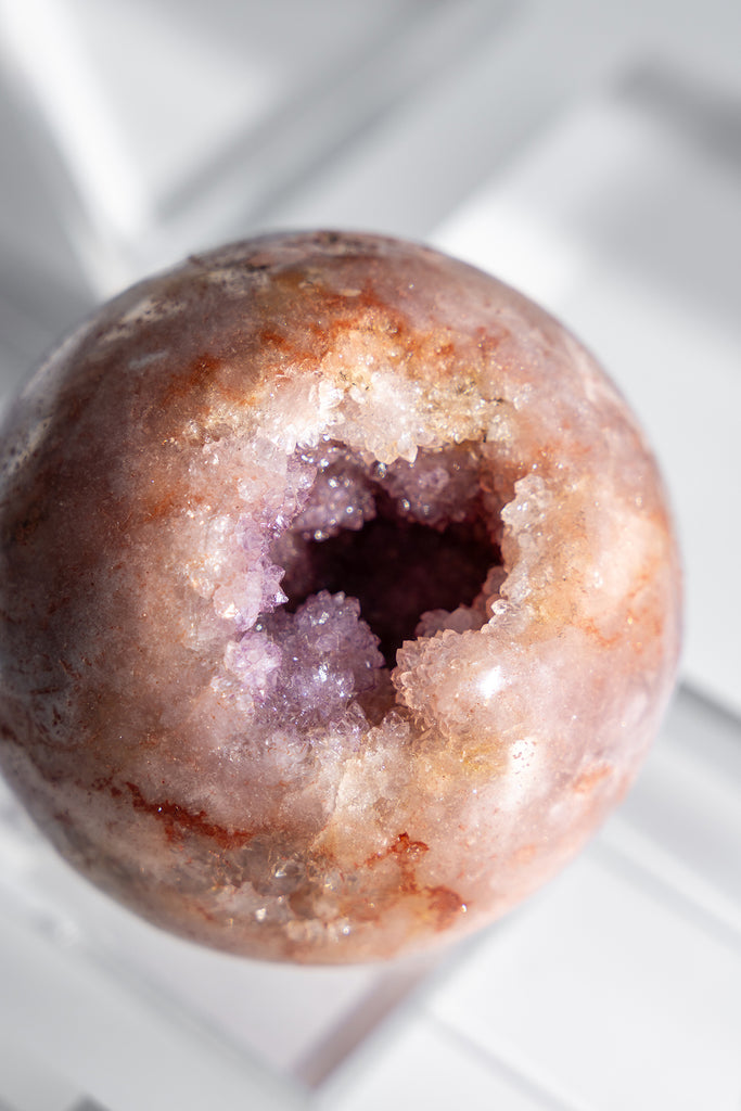 pink amethyst sphere druzy