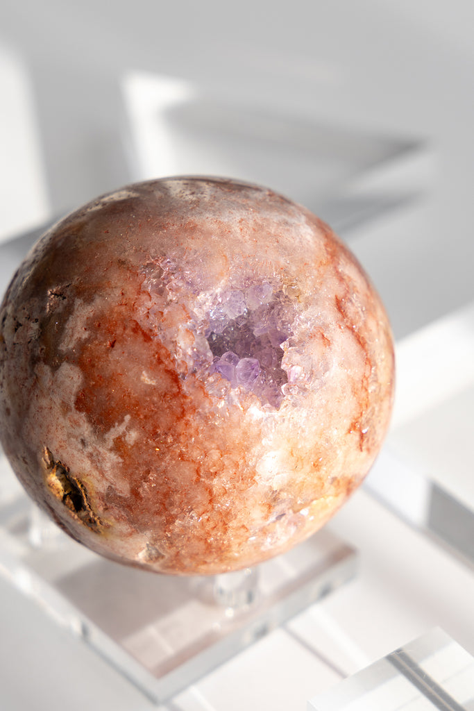 pink amethyst sphere druzy