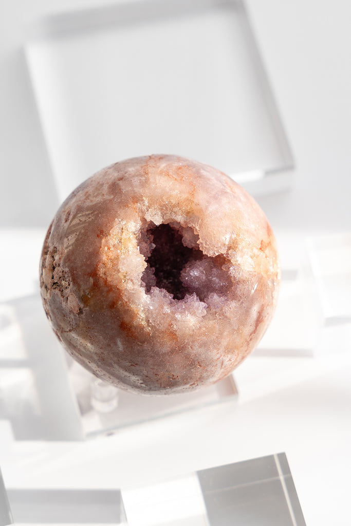 pink amethyst sphere druzy