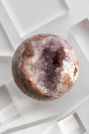 pink amethyst sphere druzy