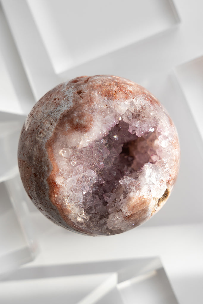 pink amethyst sphere druzy
