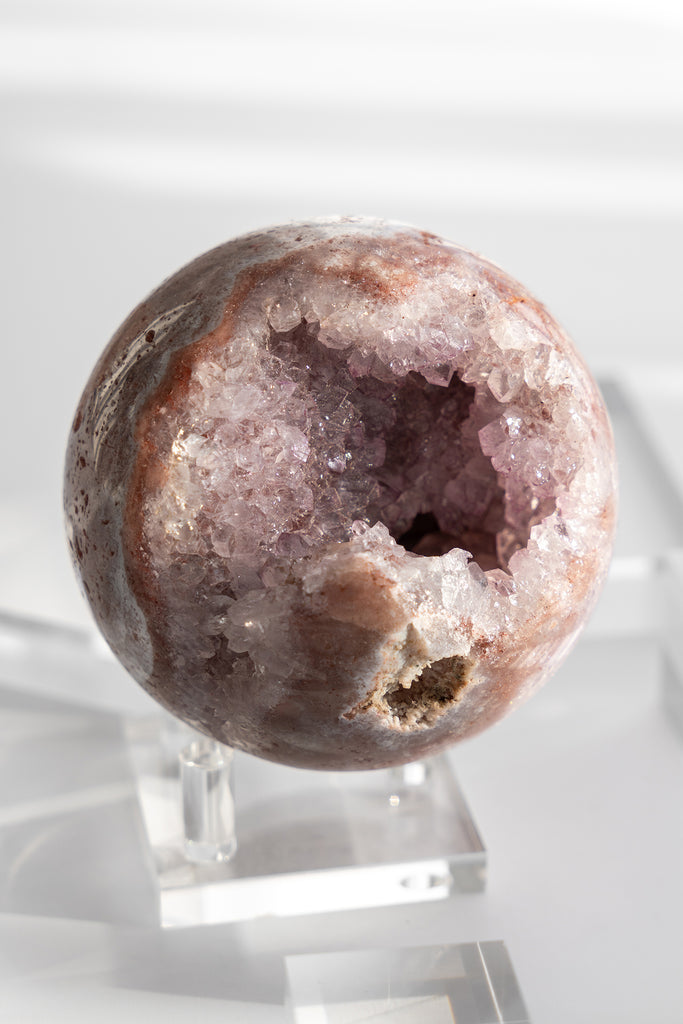 pink amethyst sphere druzy